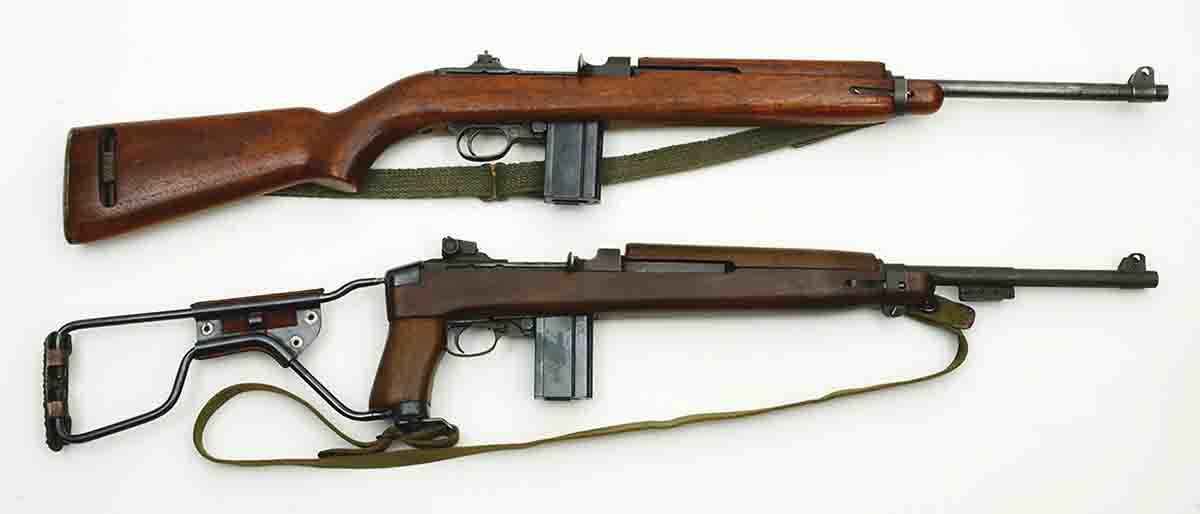 These .30 carbines have been used extensively with cast bullets. At top is an M1 and below it is an M1A1.